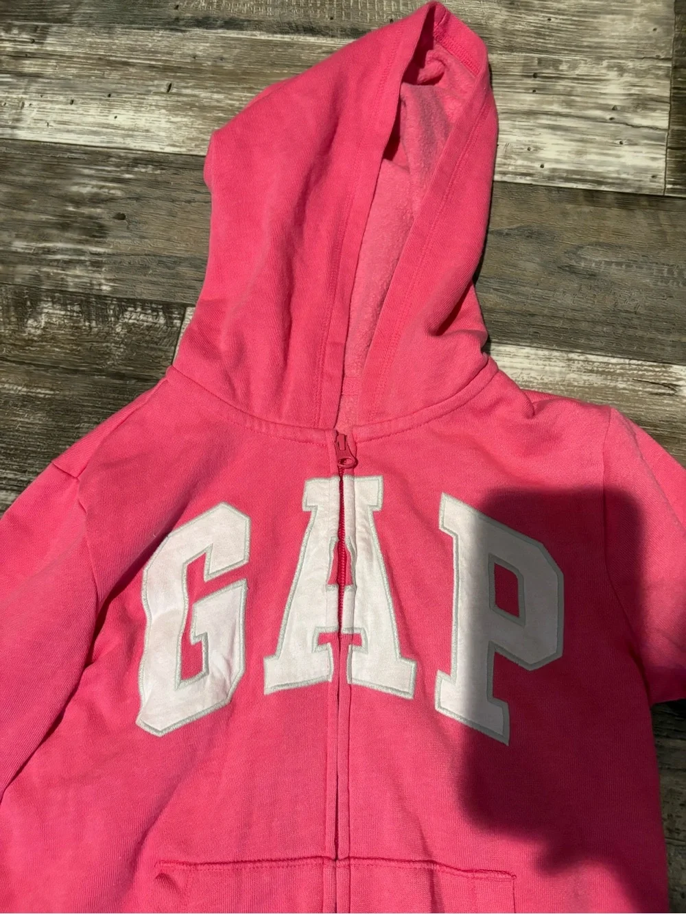 GAP Kids Pink Logo Zip-Up Hoodie Size XL 12